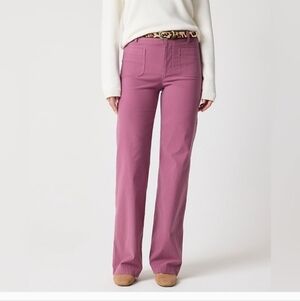 J crew  25 plum purple Berry Petite Lizzie high-rise patch-pocket wide-leg pants